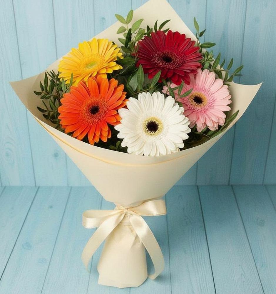 Букет цветов из: Герберы в Октябрьском Архангельской области
