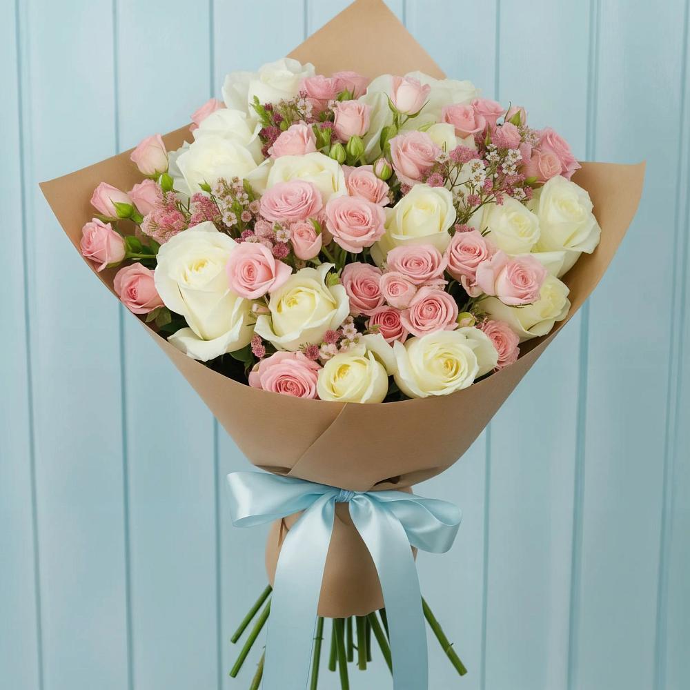 Букет цветов из: Розы в Октябрьском Архангельской области