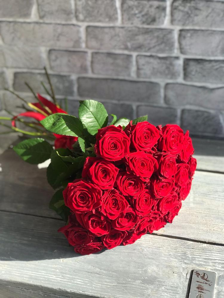 Букет Красные розы Фридом в Октябрьском Архангельской области