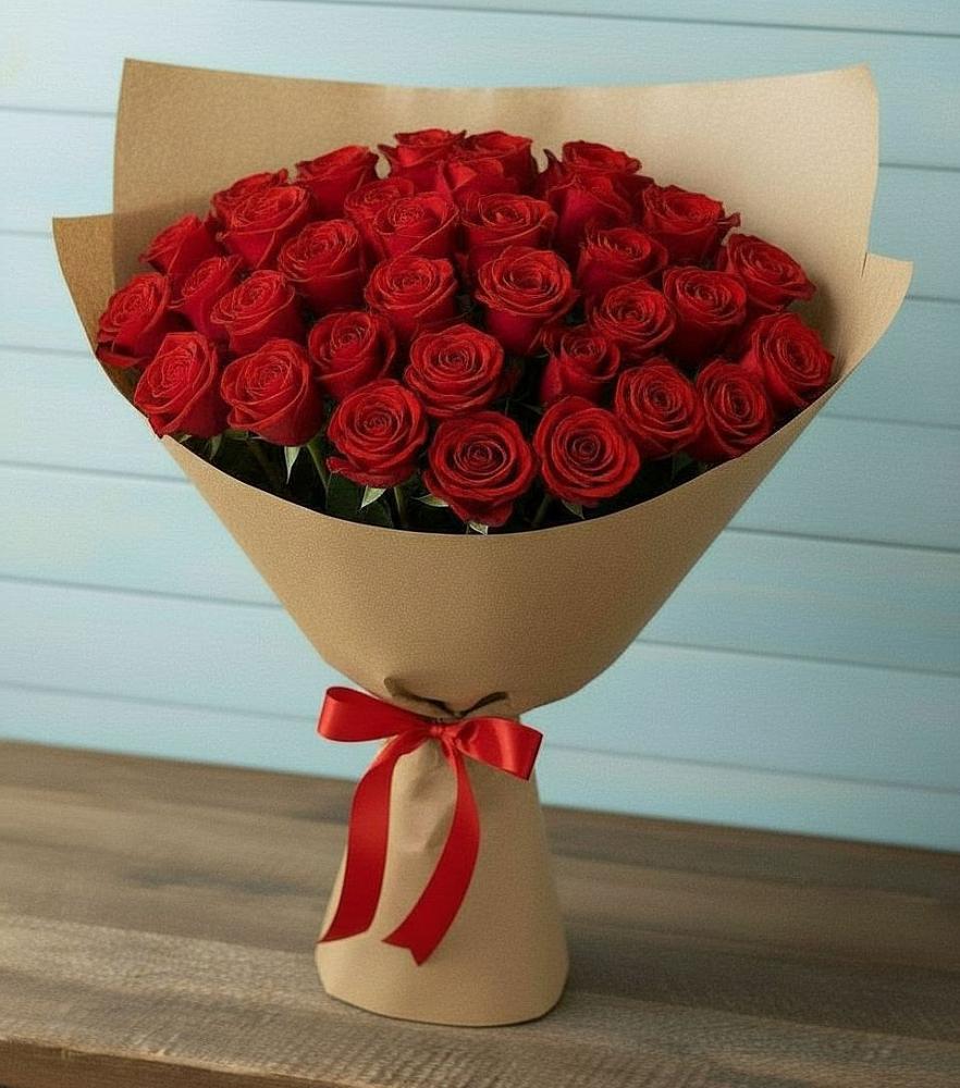 Букет Красные розы Милано в Октябрьском Архангельской области