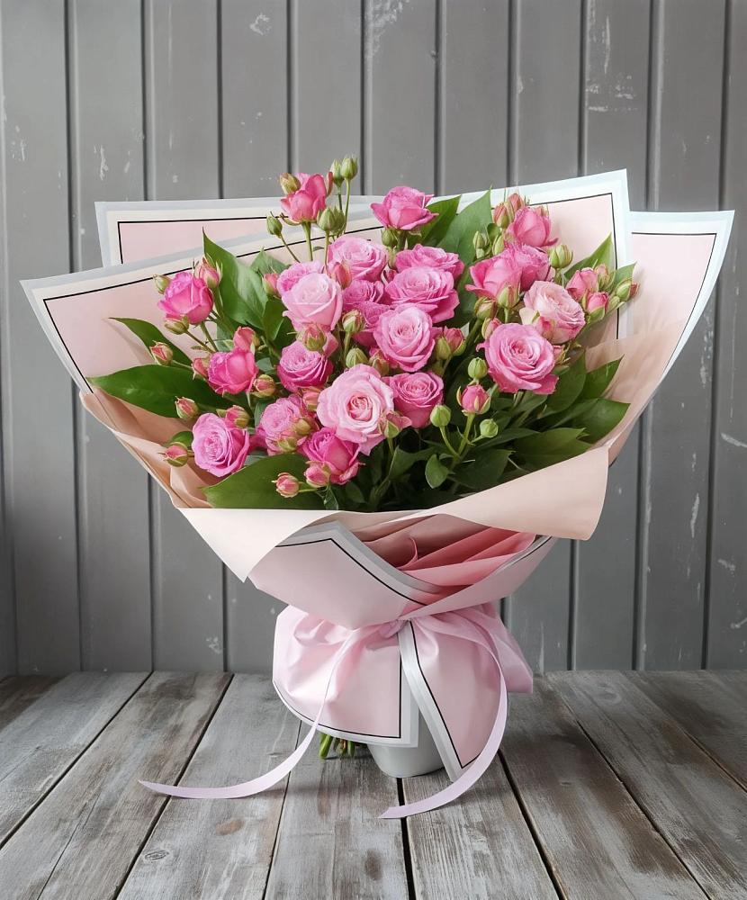 Букет Розовый кустик в Октябрьском Архангельской области