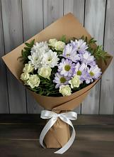 Букет цветов из:  Хризантемы и Розы #REPLACE_PRED# Октябрьском Архангельской области