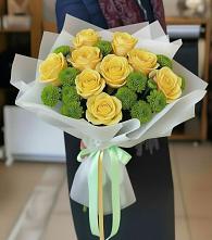 Букет цветов из:  Хризантемы и Розы в Октябрьском Архангельской области