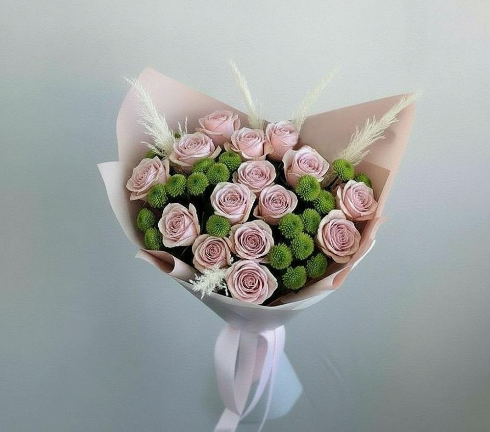 Букет цветов из: Розы и Хризантемы в Октябрьском Архангельской области