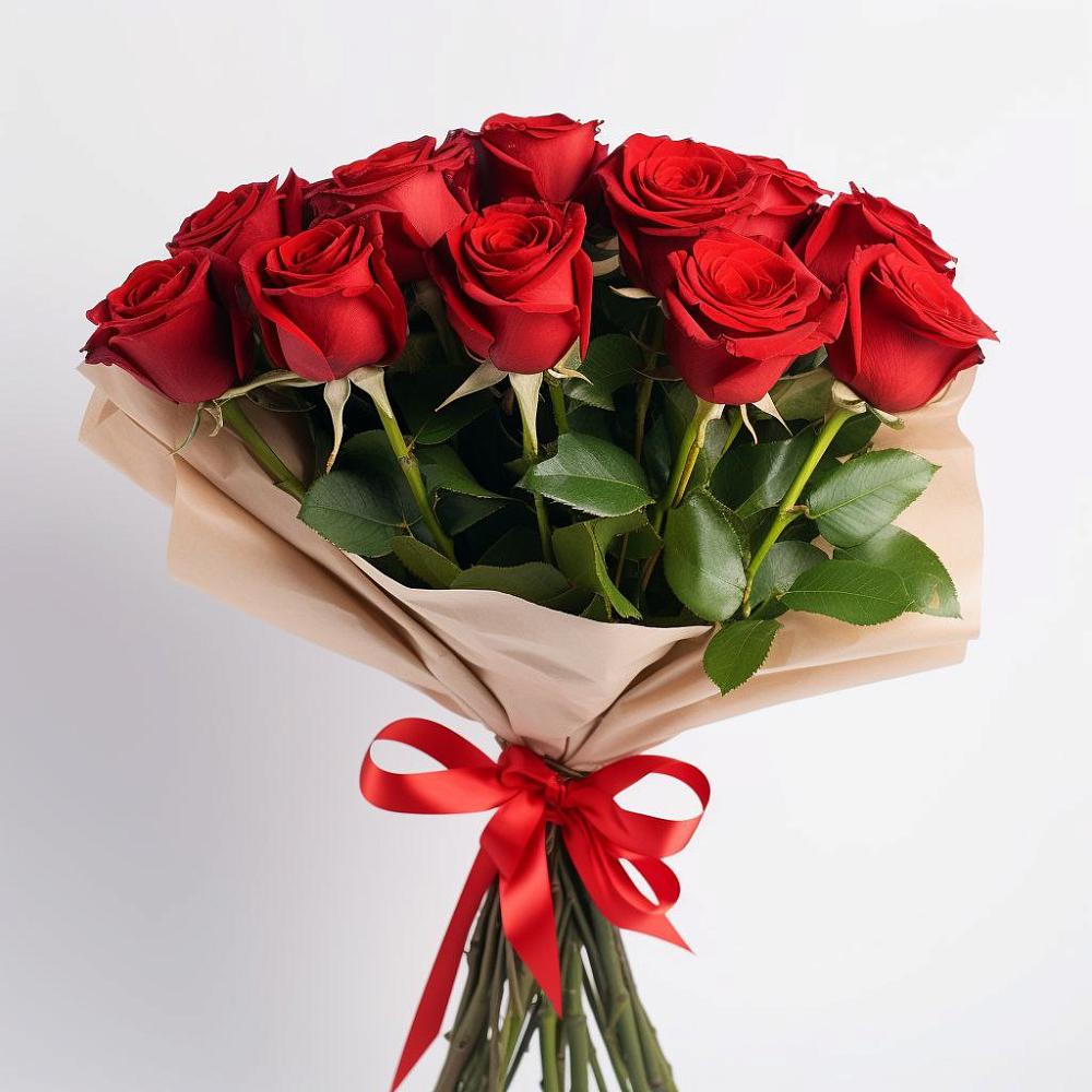 Букет 11 Красных роз Эдлесс Лав в Октябрьском Архангельской области