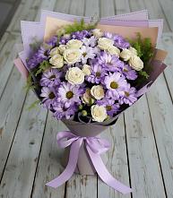 Букет цветов из:  Хризантемы и Розы в Октябрьском Архангельской области